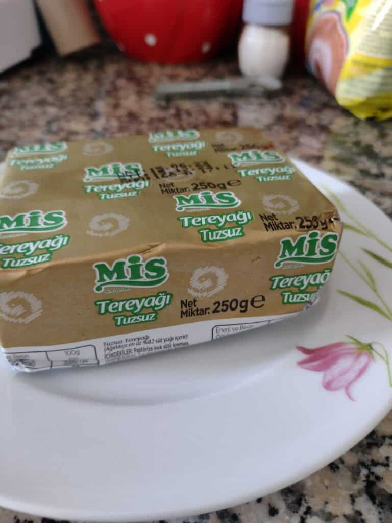 Masło w Turcji jest w opakowaniu 250g